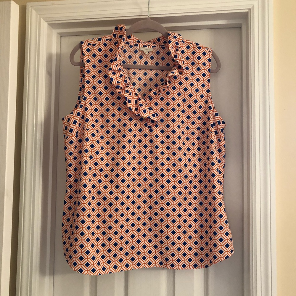 SOLD Orange and Blue Talbot’s Blouse
